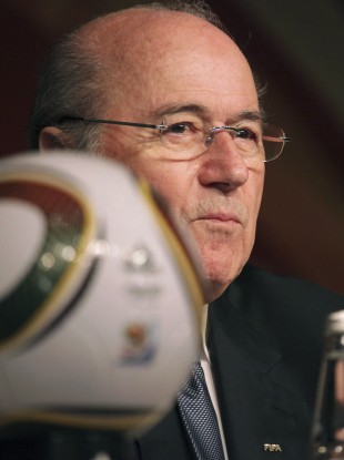 FIFA President Sepp Blatter attends a World Cup wrap-up press conference in Johannesburg