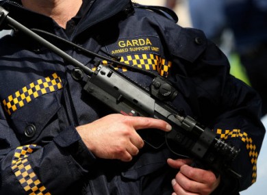 File photo of armed garda.