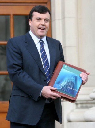 Brian Lenihan wore dark blue presenting last year's Budget