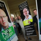 Eamonn Blaney, Paul Doonan and Nick Crawford, left to right, are three of the new group of independents named 'New Vision' who launched their Election 2011 campaign this week.