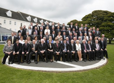 The Fianna Fáil parliamentary party, in 2008: 35 of the party's outgoing TDs failed to win reelection.