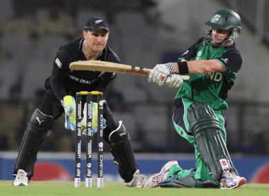 William Porterfield scored 72 in a World Cup warm-up game against New Zealand, and will hope to improve on his duck against England.