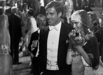 File photo of Robert Redford as Jay Gatsby and Mia Farrow as Daisy in the 1974 film adaptation of the Great Gatsby.