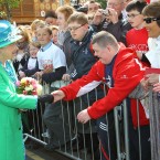On her only walkabout in Ireland, the Queen meets members of the public outside the English Market at the Grand Parade. (Maxwells)