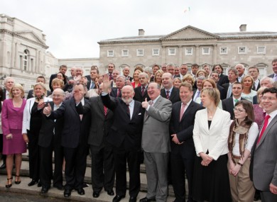 First day: Some of the new - and veteran - faces of Seanad Eireann prepare for the first day of the 24th Seanad