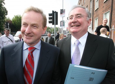 Enda Kenny and Pat Rabbitte during the 2007 general election.