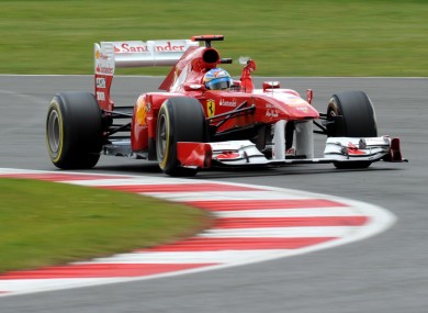 Fernando Alonso in action at Silverstone
