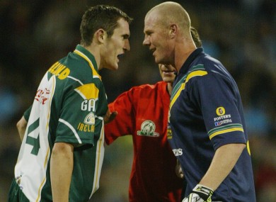 Graham Canty squares up to Hall in Australian, 2003.