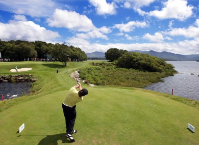 Graeme McDowell tees off during the pro-am before last year's Irish Open in Killarney.