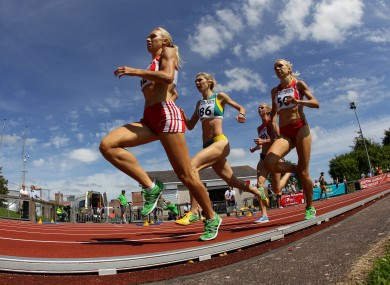 Germany's Elina Sujew leads the field during the Women's 1500m at the Cork City Sports.