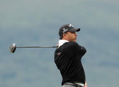 Untroubled passage: Singh leads the way in Killarney.