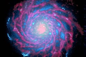 This is the simulated galaxy created by the international model - which bears remarkable similarities to the Milky Way.