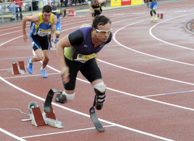 Pistorius in action during last week's Diamond League meet at Crystal Palace.