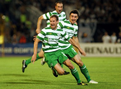 Pat Sullivan celebrates his goal.