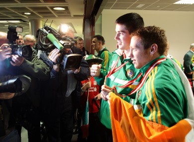 Joe Ward and Ray Moylette pose with their medals following the European Amateur Boxing hampionships in June.