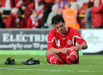 Gavin Peers of Sligo at the end of the game.
