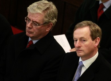 Eamon Gilmore and Enda Kenny (File photo)