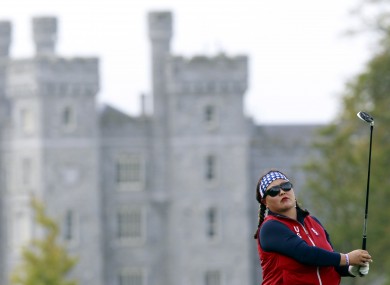 America's Christina Kim during yesterday's practice round.