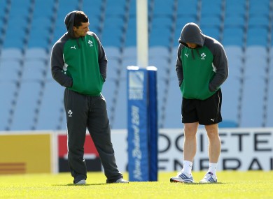 Rob Kearney and Keith Earls sat out this morning's training session in Dunedin.