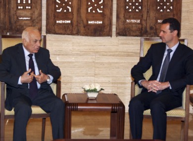 Arab League Secretary-General Nabil Elaraby met with Syria's president Bashar Assad last July.