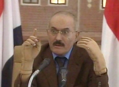 Ali Abdullah Saleh speaks on Yemeni state television
