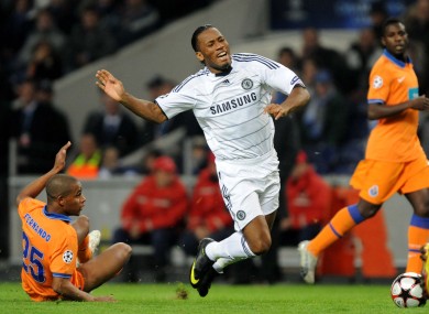 Didier Drogba in full flight.