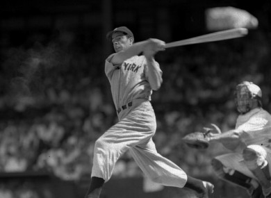 Joe DiMaggio in full, majestic flow way back in 1941.