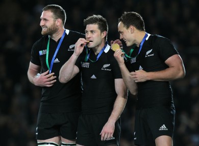 Kieran Read, Corey Jane and Israel Dagg