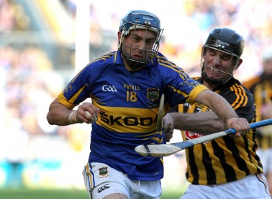 Benny Dunne runs clear of Noel Hickey during this year's All-Ireland Final.