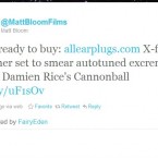 @Mattbloomfilms person advises earplugs