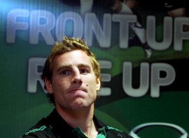 Captain Gavin Duffy at Monday's pre-match press conference.