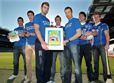 Emlyn Mulligan, Alan Freeman, Aidan O'Shea, Paul Brennan, Oisin McConville Stephen McGurrin and James Phelan at the launch of