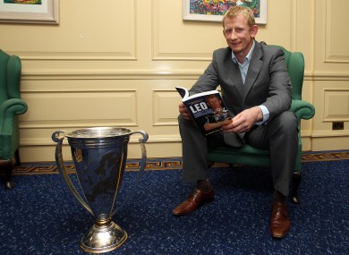 Cullen poses with the Heineken Cup at the launch of his new book.