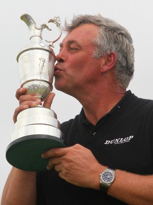 Darren Clarke and the Claret Jug. Together at last.