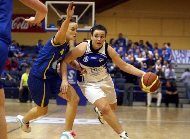 UL's Louise Galvin and Clodagh Scannell of Team Montenotte Hotel Cork during last year's SuperLeague final.