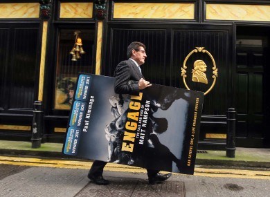 Paul Kimmage at this afternoon's announcement on Dawson St, Dublin.