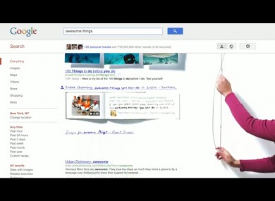 Screenshot of Google's 'Search plus Your World'