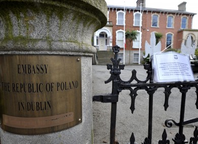 The Polish embassy in Dublin