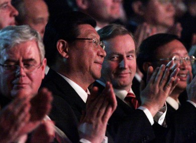 Xi Jinping watching Riverdance in Dublin last night with Taoiseach Enda Kenny