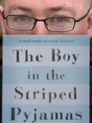 Author John Boyne with his award-winning novel.