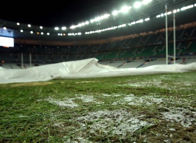 A shot of the Stade de France pitch earlier this evening.
