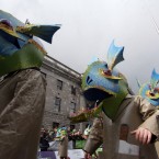 Every parade needs some giant fish men(Photo: Stephen Kilkenny/LightCurvePhoto.com)