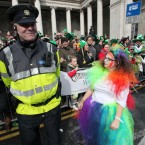 The garda doesn't seem to quite appreciate the effort she went to (Photo: Stephen Kilkenny/LightCurvePhoto.com)