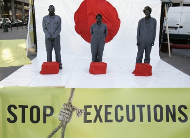 Amnesty activists campaign against the death penalty in Brussels (File photo)