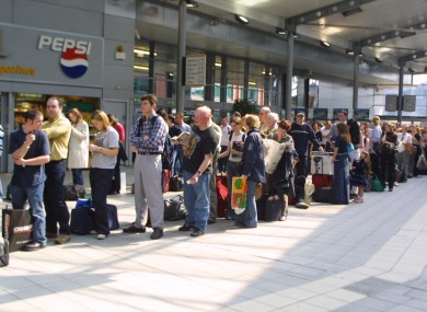 Commuters waiting for trains in Heuston Station: an increase in the costs of transport is one of the main reasons for an increase in the cost of living last month.