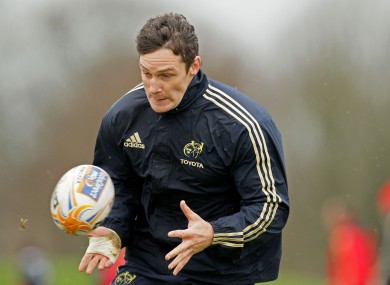 David Wallace in training at UL this week.