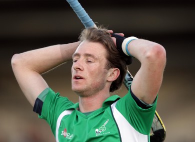 Ireland's Andy McConnell shows his disappointment at the end of the game.