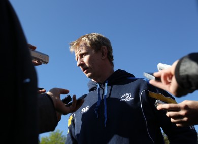 Captain Leo Cullen speaks to the media this morning.