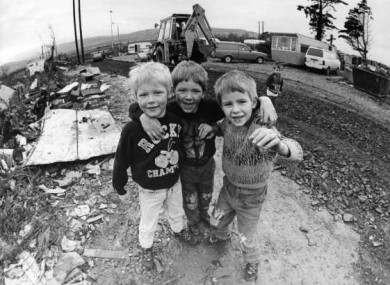 Image from a Traveller halting site in 1988
