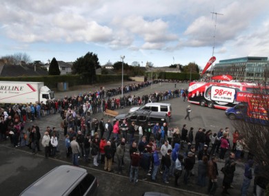 Saturday's queue to get into the RDS